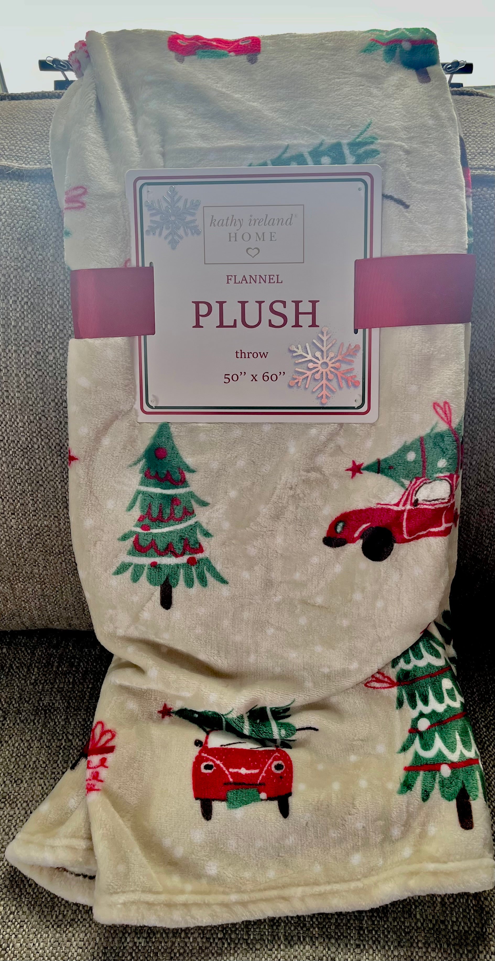 Holiday Truck Plush Throw Blanket